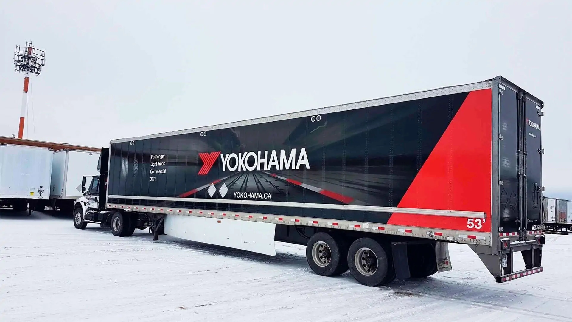 Yokohama Tire truck advertising